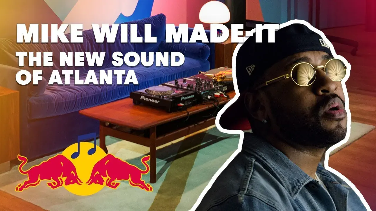 Mike WiLL Made-It in sunglasses beside the words The new sound of Atlanta and the Red Bull logo
