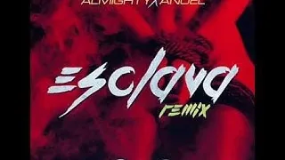 Red and black artwork with the Esclava Remix title